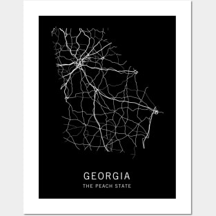 Georgia State Road Map Posters and Art